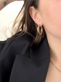 22mm Gold Hinged Hoop Earrings