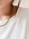 Dainty Rolo Spring Ring Necklace