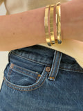 Geometric Oval Bangle