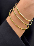 Wavy Gold Open Bangle