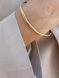 Wavy Gold Open Bangle