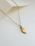 Hamsa Initial Necklace