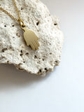 Hamsa Initial Necklace