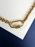 Heavy Rolo Charm Holder Necklace
