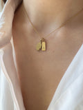 Hamsa Initial Necklace
