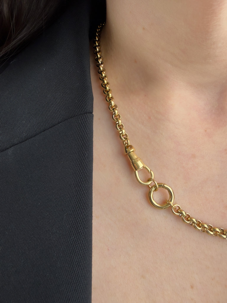 Vintage Swivel Rolo Charm Necklace