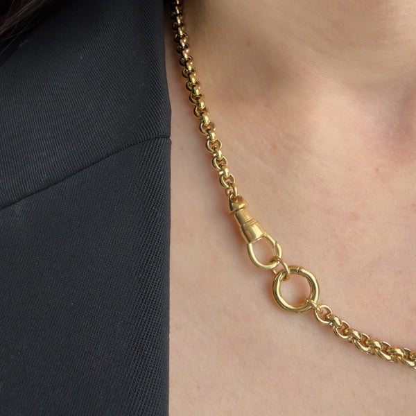 Vintage Swivel Rolo Charm Necklace