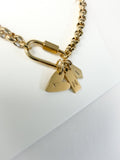 Heavy Rolo Charm Holder Necklace