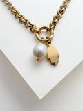 Circle Rolo Charm Holder Necklace