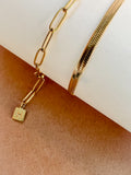 Gold Herringbone Bracelet