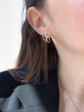 Tiny Pave Hoop Earrings