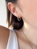Tiny Pave Hoop Earrings