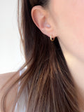 Tiny Pave Hoop Earrings