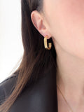 Geometric Rectangle Hoop Earrings
