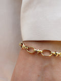 Gold Oval Link Bracelet