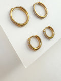 Tiny Pave Hoop Earrings