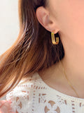 Geometric Gold Hoops