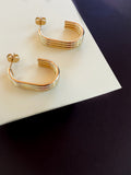 Geometric Rectangle Hoop Earrings