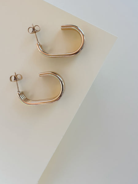 Geometric Gold Hoops