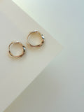 Gold Twist Hoop Earrings