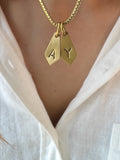 Personalized Box Chain Initial Necklace
