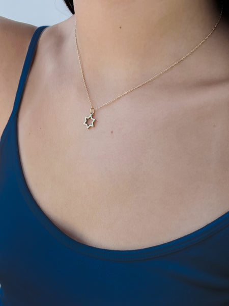 Star of David Box Chain Necklace