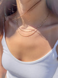 Mirror and Snake Chain Necklace Set