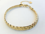 Hammered Gold Chain Bracelet