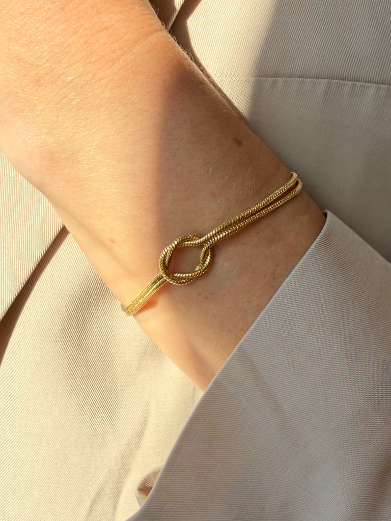 Love Knot Snake Chain Bracelet