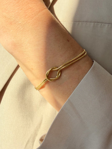Love Knot Snake Chain Bracelet