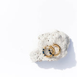 Black and Gold Hoop Earrings