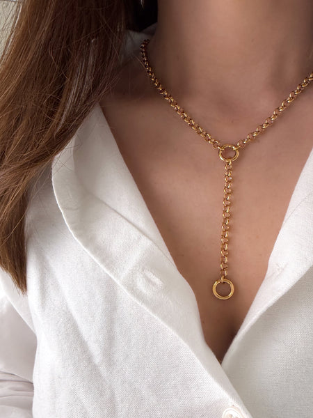 Lariat Y Rolo Necklace
