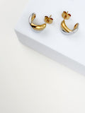 Criss Cross Half Hoop Earrings