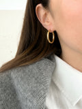 22mm Gold Hinged Hoop Earrings