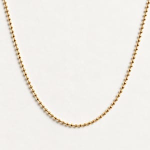 Gold Ball Chain Initial Necklace