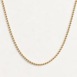 Gold Ball Chain Initial Necklace