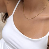 Gold Ball Chain Initial Necklace