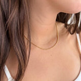 Gold Ball Chain Initial Necklace