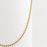 Gold Ball Chain Initial Necklace