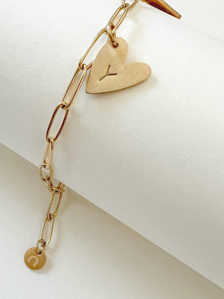 Personalized Heart Initial Bracelet