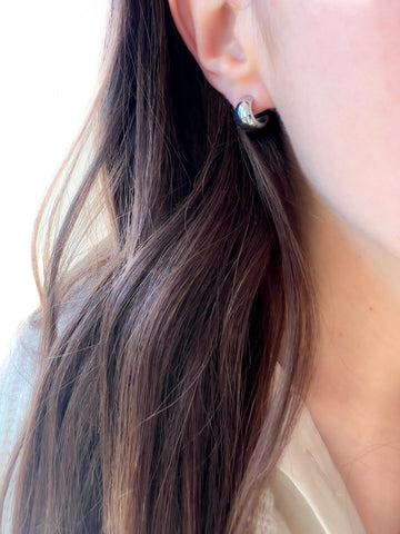 Silver Mini Hoops