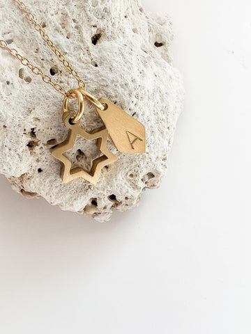 Star of David Box Chain Necklace