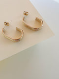Geometric Gold Hoops