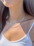 Herringbone and Snake Chain Necklace Set