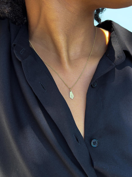 Dainty Diamond Initial Necklace