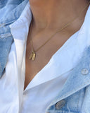 Dainty Rectangle Initial Necklace
