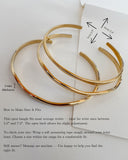 Wavy Gold Open Bangle