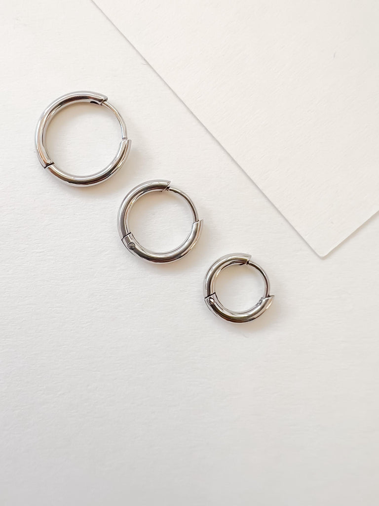 Silver Endless Hoop Earrings