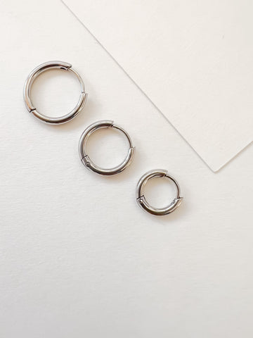 Silver Endless Hoop Earrings