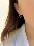 Gold Twist Hoop Earrings